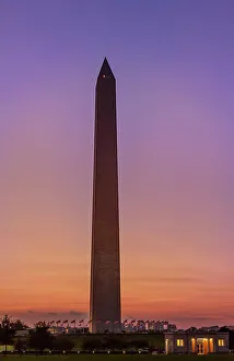 Summer Prints: Washington DC, Washington Monument, exterior, sunset