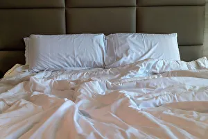 White Prints: Wrinkled bed